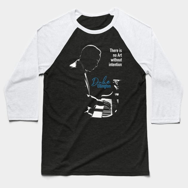 Duke Ellington silhouette Baseball T-Shirt by BAJAJU